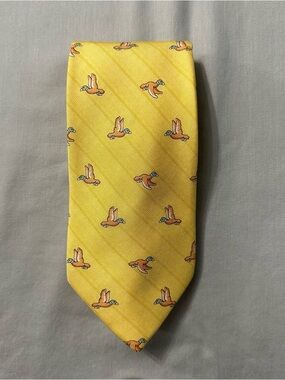 Vineyard Vines Yellow Mallard Duck Silk Tie